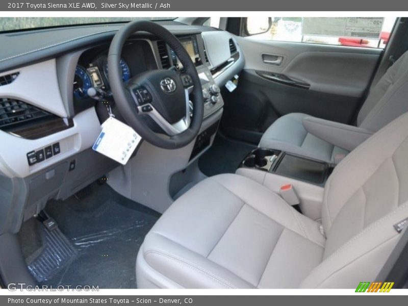 Silver Sky Metallic / Ash 2017 Toyota Sienna XLE AWD