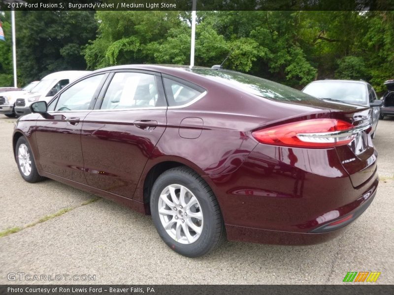 Burgundy Velvet / Medium Light Stone 2017 Ford Fusion S