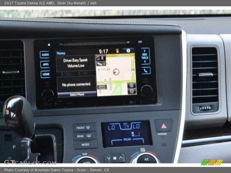Silver Sky Metallic / Ash 2017 Toyota Sienna XLE AWD
