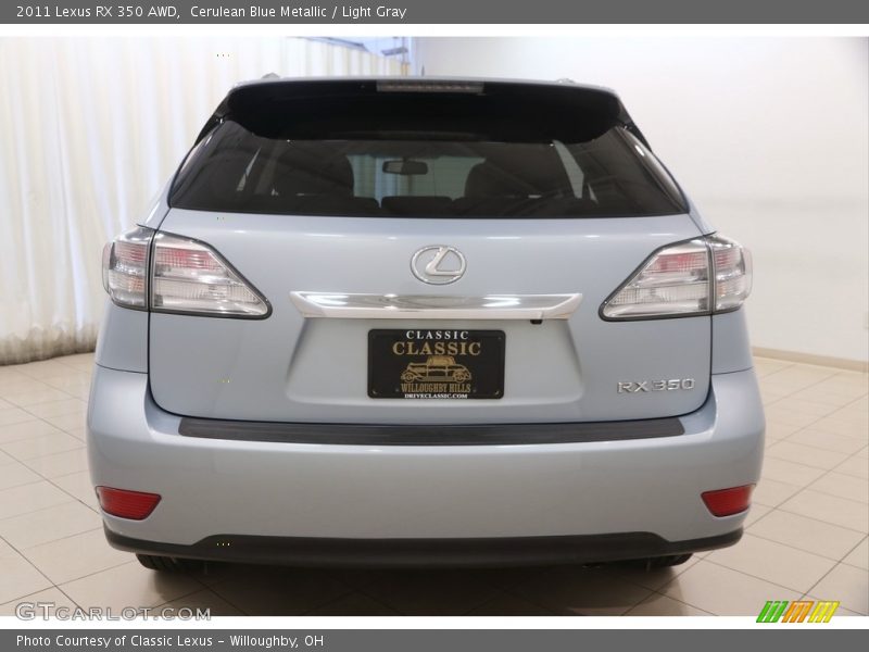Cerulean Blue Metallic / Light Gray 2011 Lexus RX 350 AWD