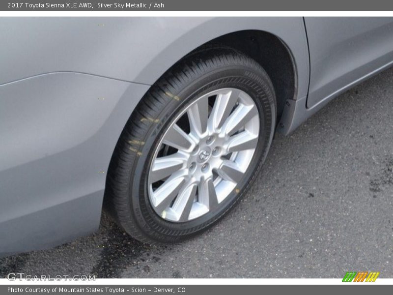 Silver Sky Metallic / Ash 2017 Toyota Sienna XLE AWD