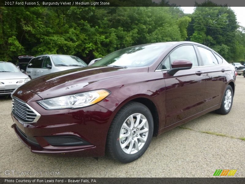 Burgundy Velvet / Medium Light Stone 2017 Ford Fusion S