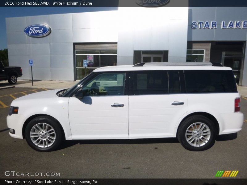 White Platinum / Dune 2016 Ford Flex SEL AWD