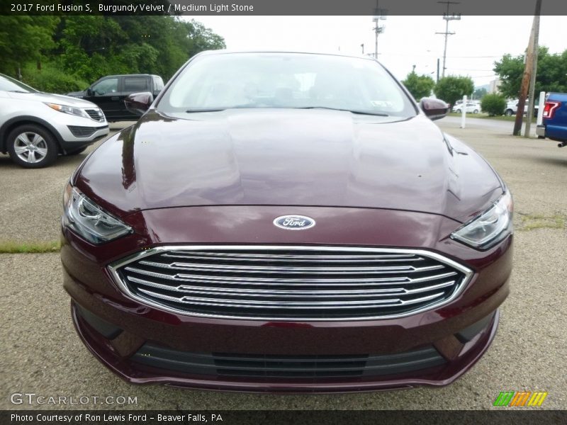 Burgundy Velvet / Medium Light Stone 2017 Ford Fusion S