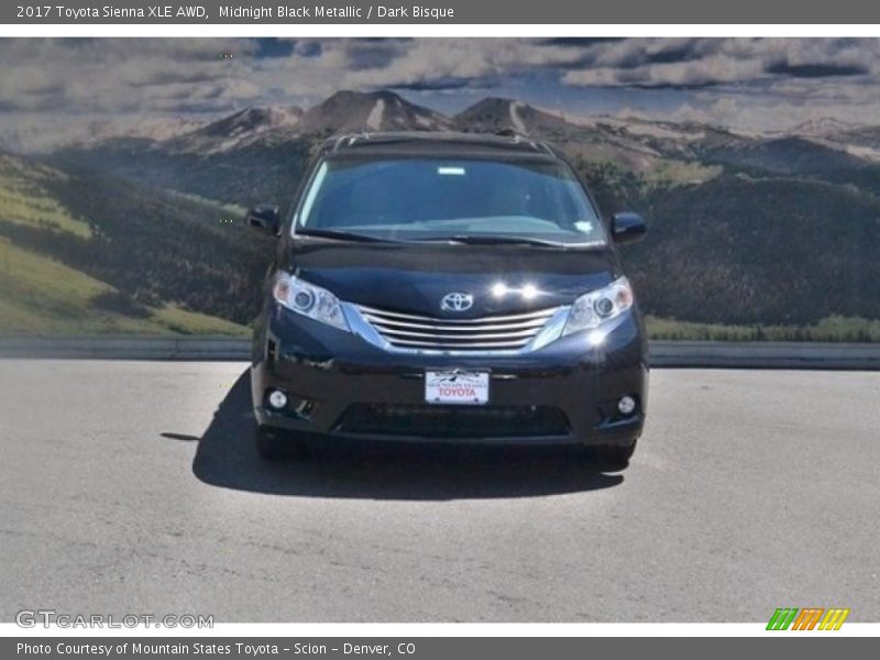 Midnight Black Metallic / Dark Bisque 2017 Toyota Sienna XLE AWD