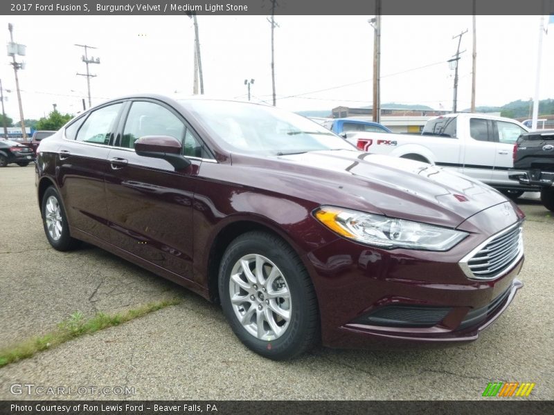 Burgundy Velvet / Medium Light Stone 2017 Ford Fusion S
