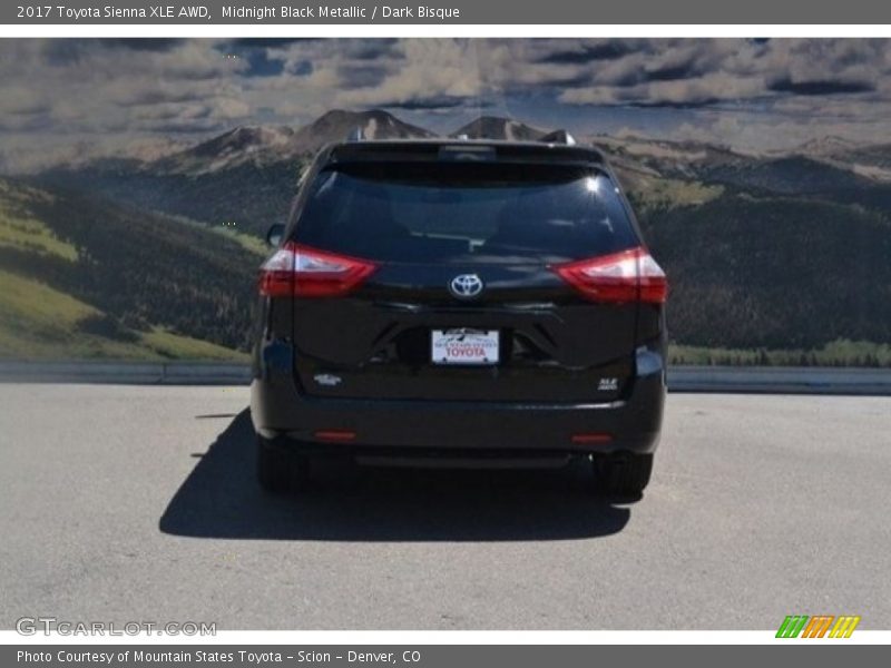 Midnight Black Metallic / Dark Bisque 2017 Toyota Sienna XLE AWD