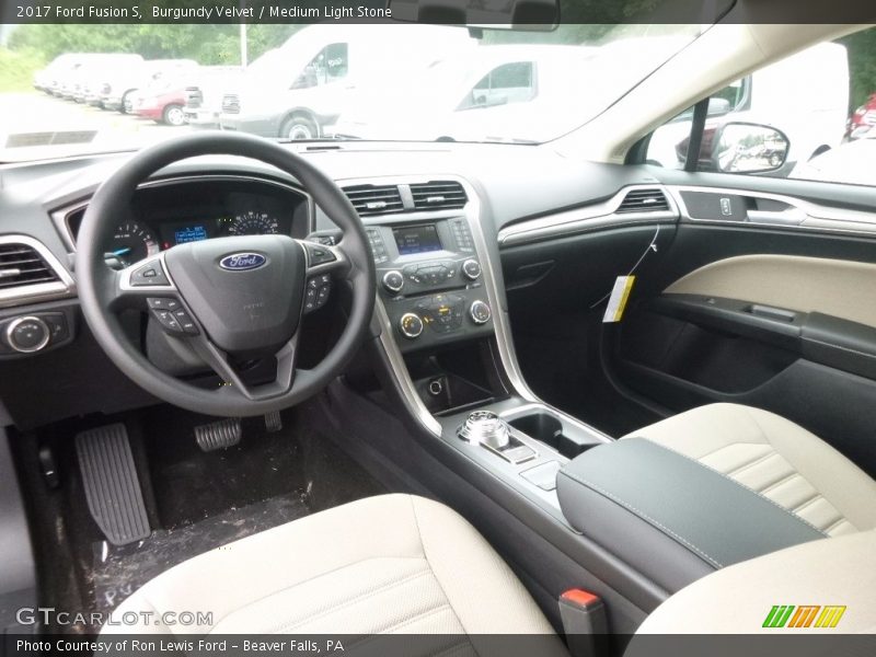 Burgundy Velvet / Medium Light Stone 2017 Ford Fusion S