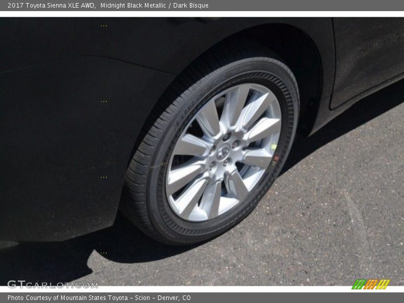 Midnight Black Metallic / Dark Bisque 2017 Toyota Sienna XLE AWD