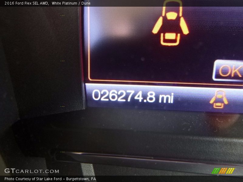 White Platinum / Dune 2016 Ford Flex SEL AWD