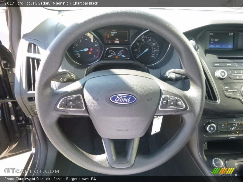 Magnetic / Charcoal Black 2017 Ford Focus S Sedan