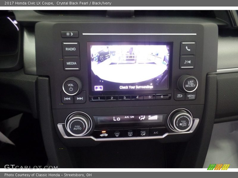 Crystal Black Pearl / Black/Ivory 2017 Honda Civic LX Coupe