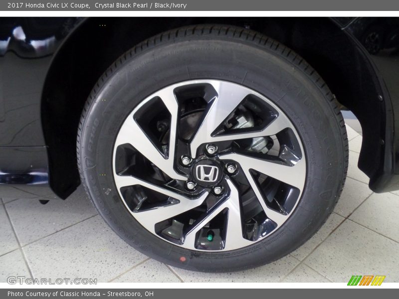 Crystal Black Pearl / Black/Ivory 2017 Honda Civic LX Coupe