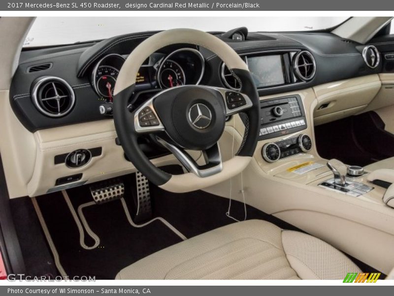 designo Cardinal Red Metallic / Porcelain/Black 2017 Mercedes-Benz SL 450 Roadster