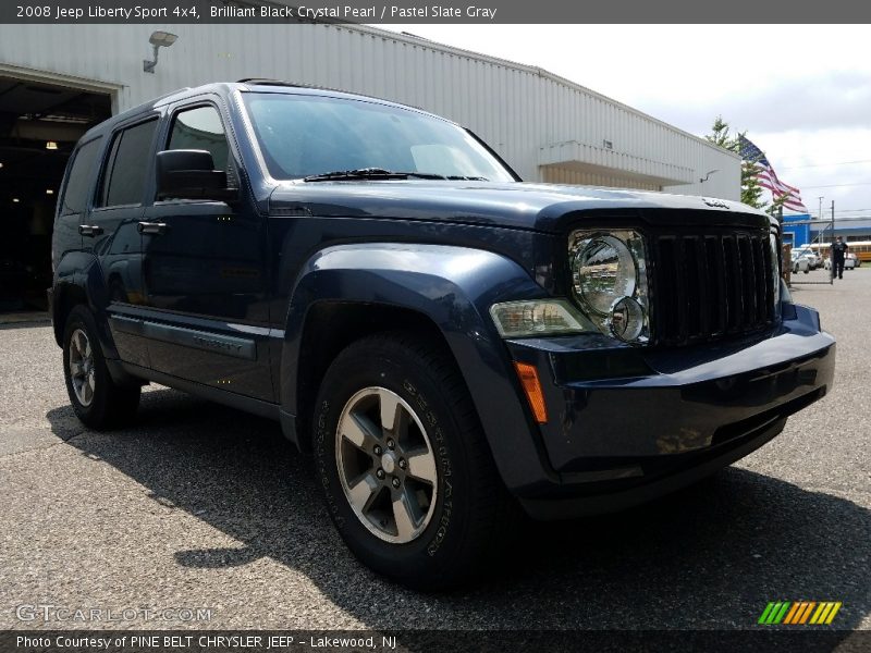 Brilliant Black Crystal Pearl / Pastel Slate Gray 2008 Jeep Liberty Sport 4x4
