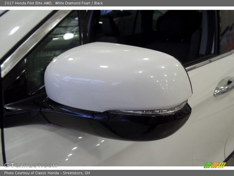 White Diamond Pearl / Black 2017 Honda Pilot Elite AWD