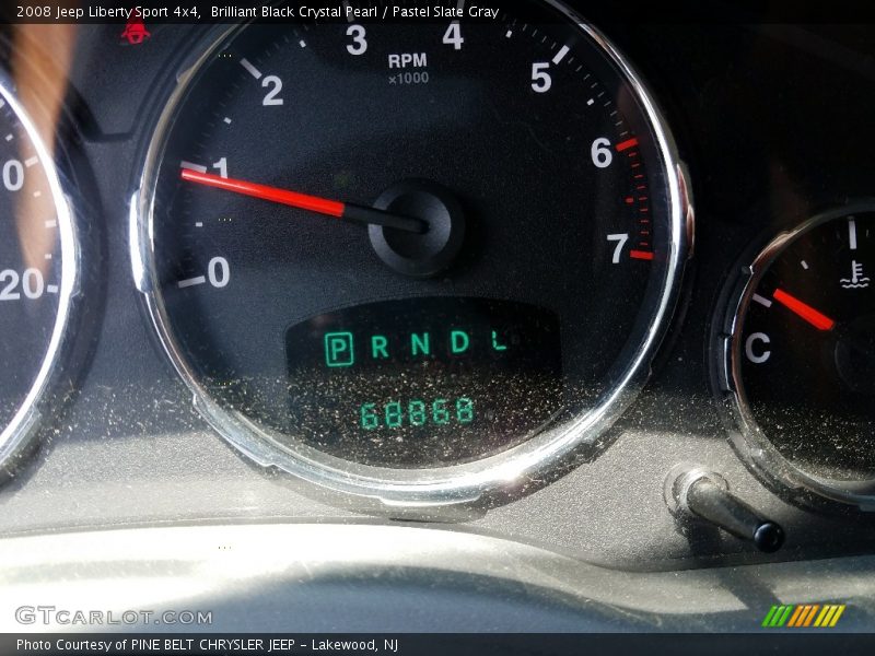 Brilliant Black Crystal Pearl / Pastel Slate Gray 2008 Jeep Liberty Sport 4x4