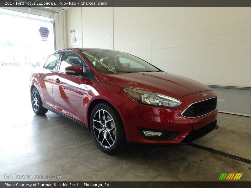 Ruby Red / Charcoal Black 2017 Ford Focus SEL Sedan