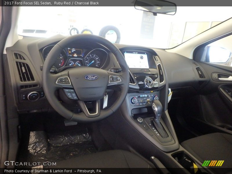 Ruby Red / Charcoal Black 2017 Ford Focus SEL Sedan