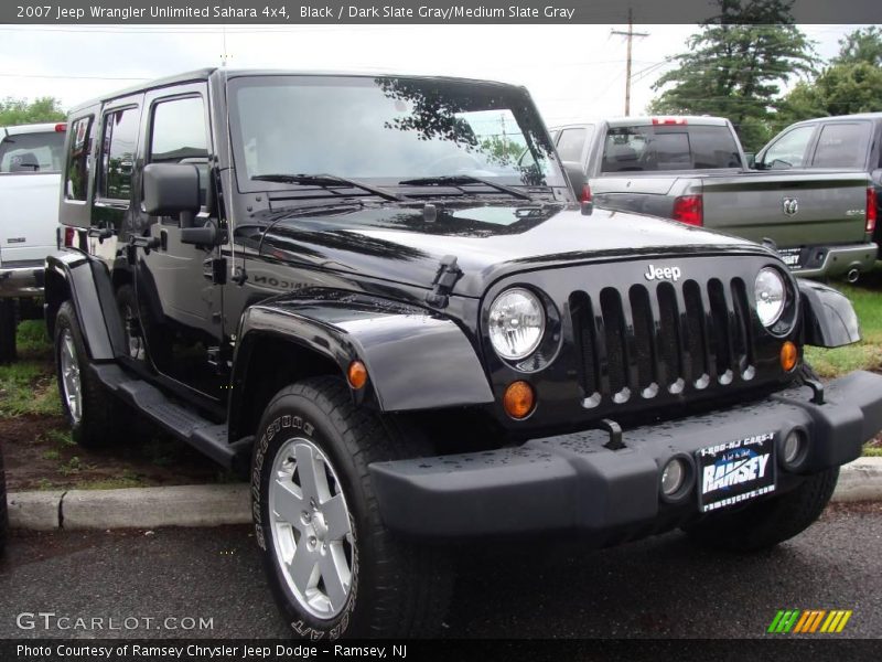 Black / Dark Slate Gray/Medium Slate Gray 2007 Jeep Wrangler Unlimited Sahara 4x4