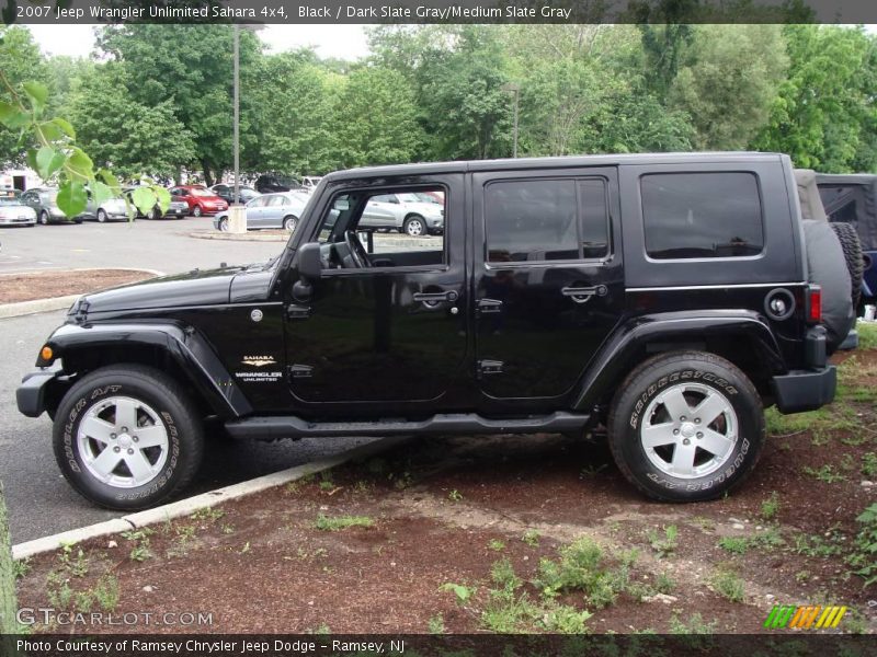 Black / Dark Slate Gray/Medium Slate Gray 2007 Jeep Wrangler Unlimited Sahara 4x4
