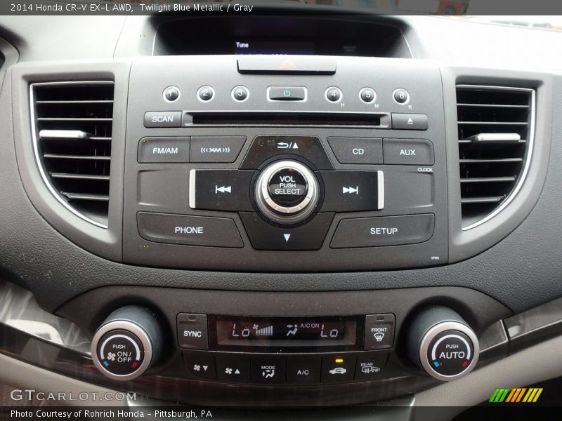 Twilight Blue Metallic / Gray 2014 Honda CR-V EX-L AWD