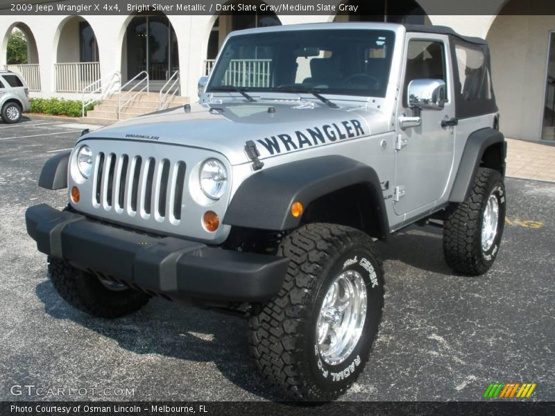 Bright Silver Metallic / Dark Slate Gray/Medium Slate Gray 2009 Jeep Wrangler X 4x4