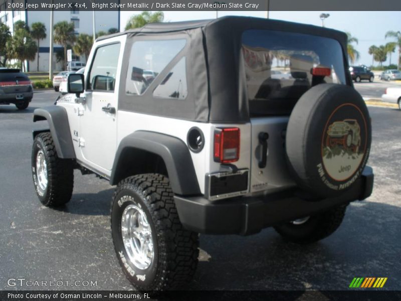 Bright Silver Metallic / Dark Slate Gray/Medium Slate Gray 2009 Jeep Wrangler X 4x4