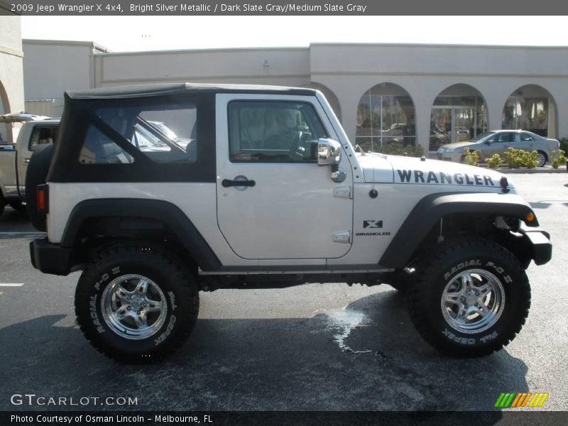 Bright Silver Metallic / Dark Slate Gray/Medium Slate Gray 2009 Jeep Wrangler X 4x4