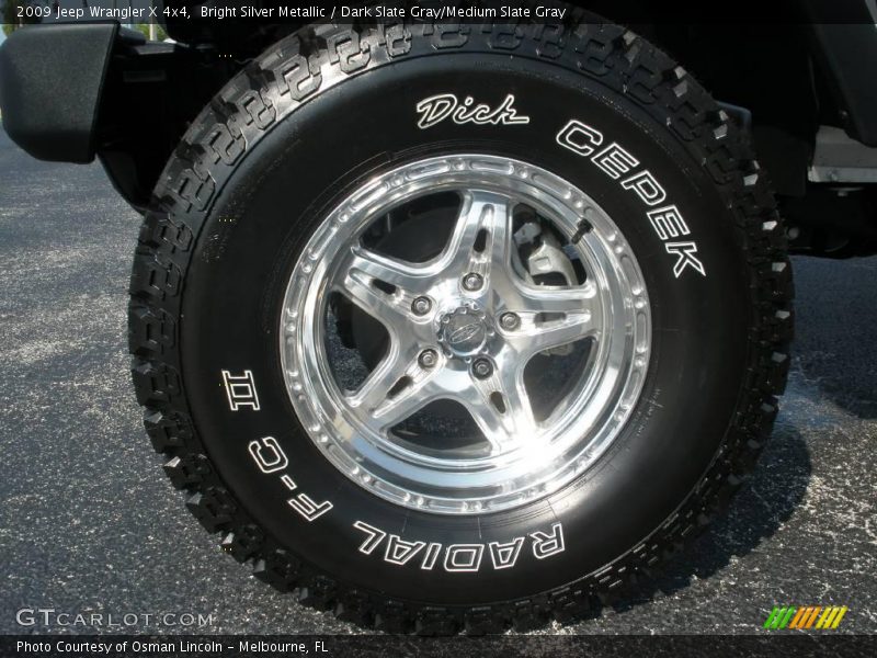 Bright Silver Metallic / Dark Slate Gray/Medium Slate Gray 2009 Jeep Wrangler X 4x4
