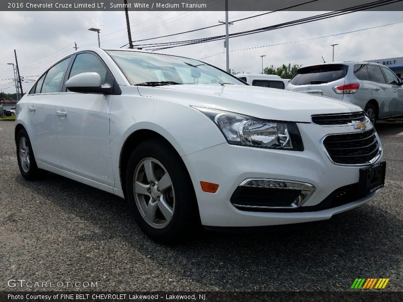 Summit White / Medium Titanium 2016 Chevrolet Cruze Limited LT