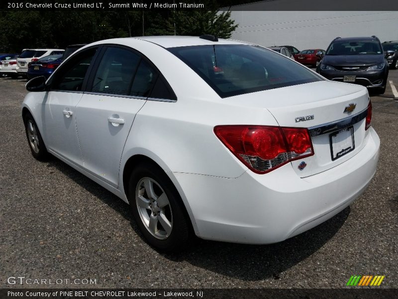 Summit White / Medium Titanium 2016 Chevrolet Cruze Limited LT