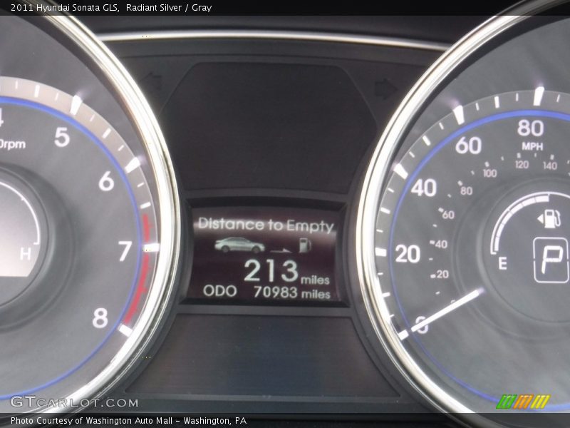 Radiant Silver / Gray 2011 Hyundai Sonata GLS