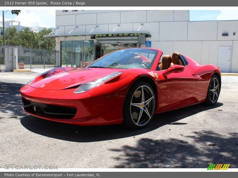 Rosso Corsa / Beige 2013 Ferrari 458 Spider