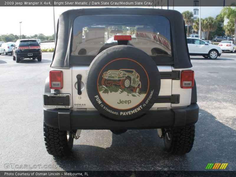 Bright Silver Metallic / Dark Slate Gray/Medium Slate Gray 2009 Jeep Wrangler X 4x4