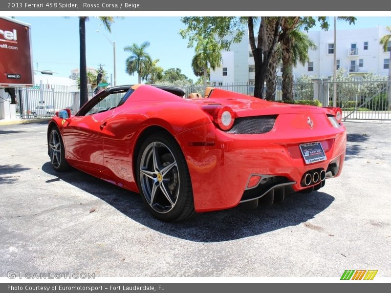 Rosso Corsa / Beige 2013 Ferrari 458 Spider