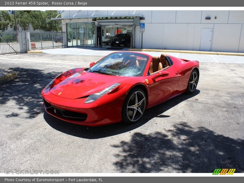 Rosso Corsa / Beige 2013 Ferrari 458 Spider