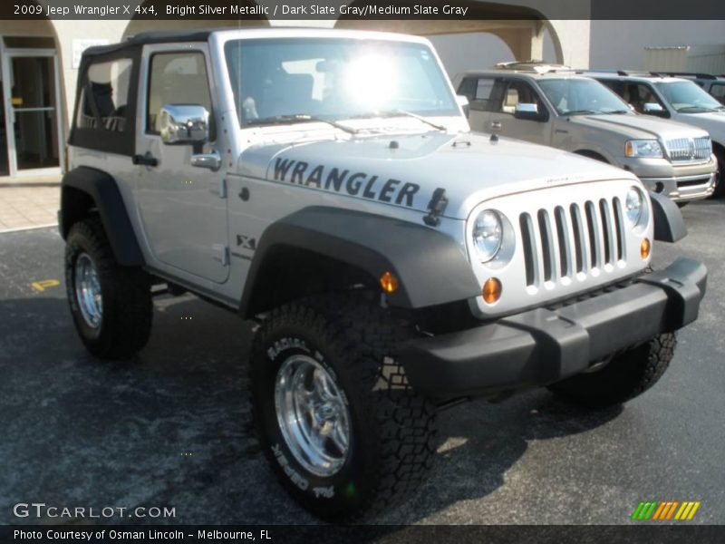 Bright Silver Metallic / Dark Slate Gray/Medium Slate Gray 2009 Jeep Wrangler X 4x4