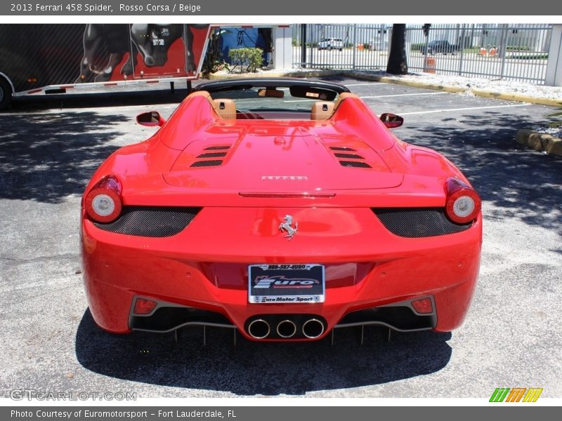 Rosso Corsa / Beige 2013 Ferrari 458 Spider