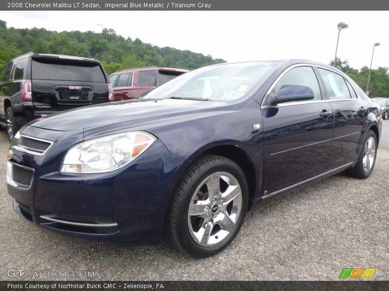 Imperial Blue Metallic / Titanium Gray 2008 Chevrolet Malibu LT Sedan