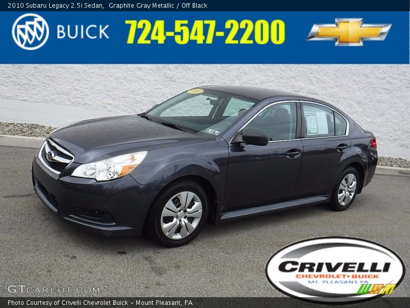 Graphite Gray Metallic / Off Black 2010 Subaru Legacy 2.5i Sedan