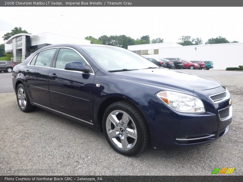 Imperial Blue Metallic / Titanium Gray 2008 Chevrolet Malibu LT Sedan