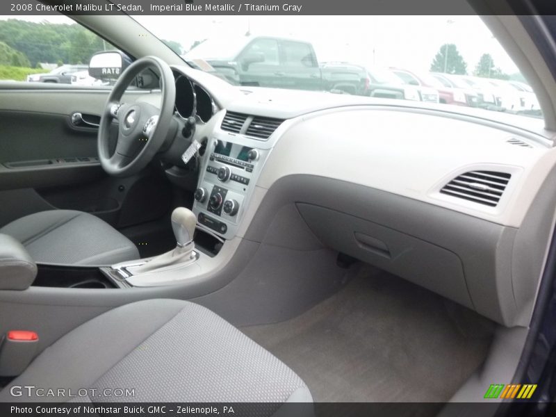 Imperial Blue Metallic / Titanium Gray 2008 Chevrolet Malibu LT Sedan