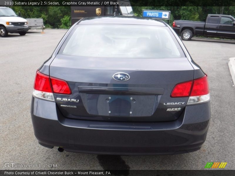 Graphite Gray Metallic / Off Black 2010 Subaru Legacy 2.5i Sedan