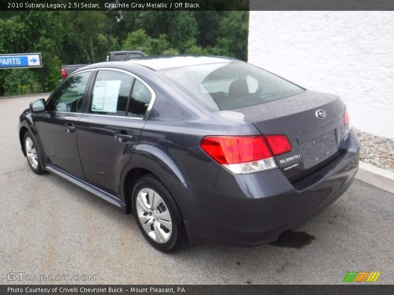 Graphite Gray Metallic / Off Black 2010 Subaru Legacy 2.5i Sedan