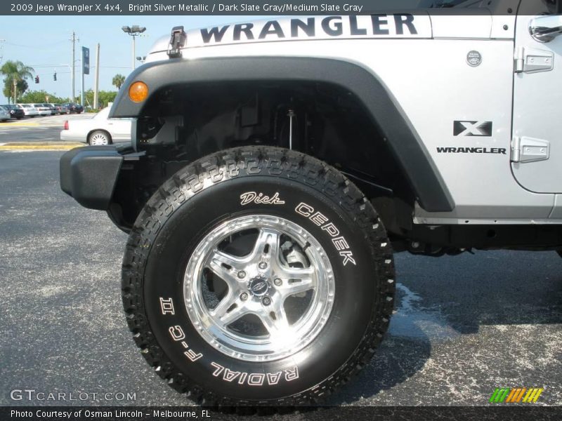 Bright Silver Metallic / Dark Slate Gray/Medium Slate Gray 2009 Jeep Wrangler X 4x4