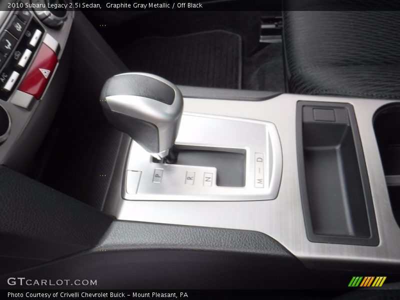 Graphite Gray Metallic / Off Black 2010 Subaru Legacy 2.5i Sedan
