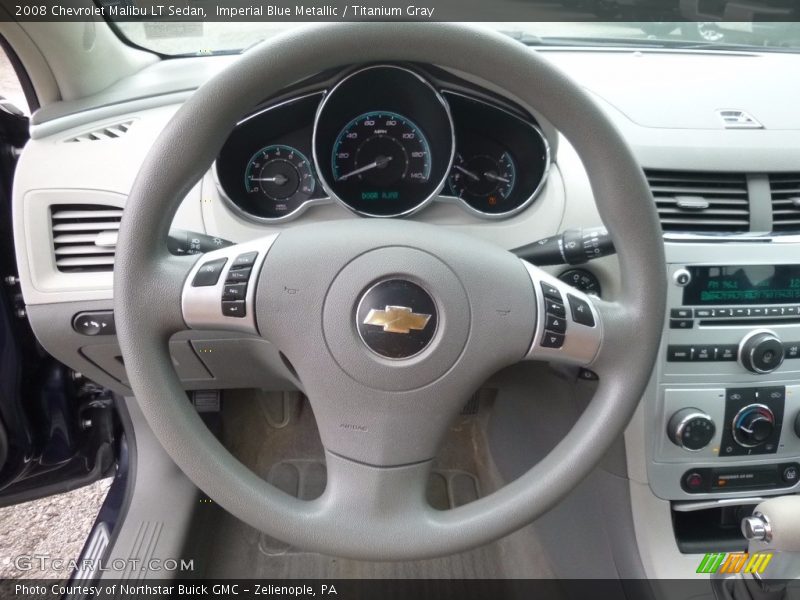 Imperial Blue Metallic / Titanium Gray 2008 Chevrolet Malibu LT Sedan