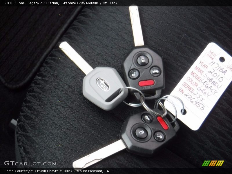 Graphite Gray Metallic / Off Black 2010 Subaru Legacy 2.5i Sedan