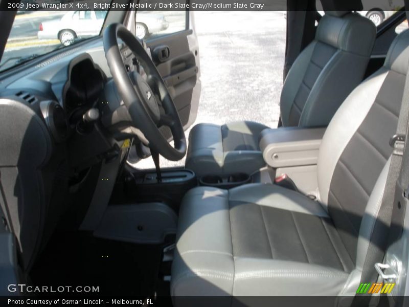 Bright Silver Metallic / Dark Slate Gray/Medium Slate Gray 2009 Jeep Wrangler X 4x4